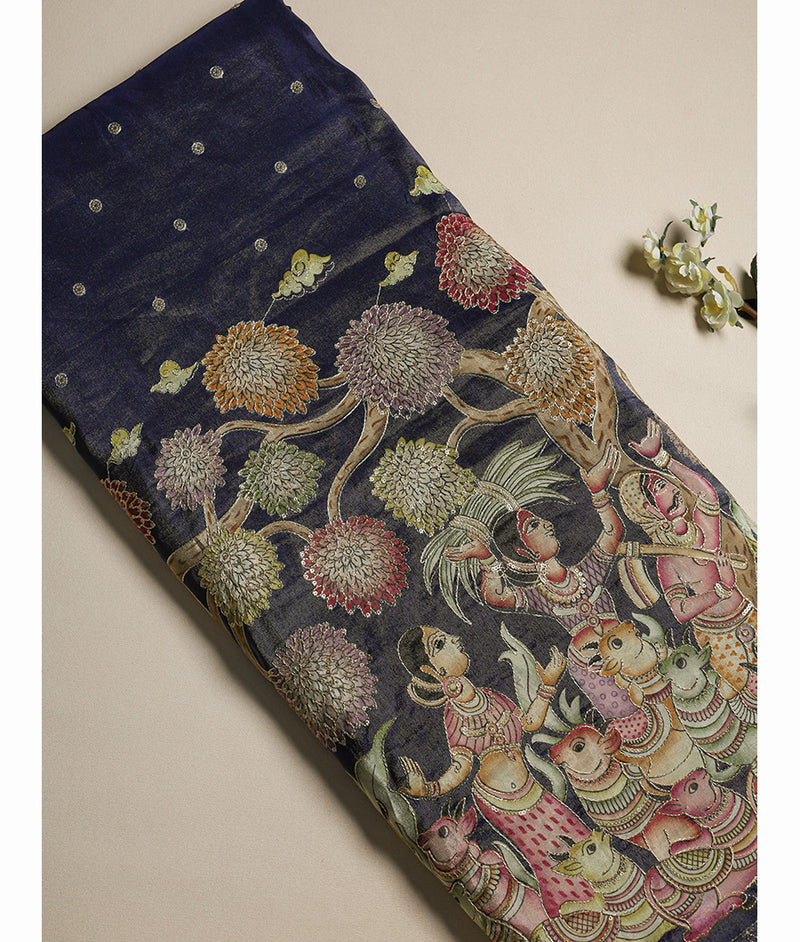 Dola Silk Embroidered Fabric