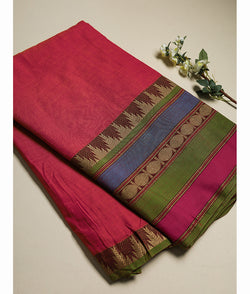 Handloom Cotton Narayanpet Zari Border Fabric