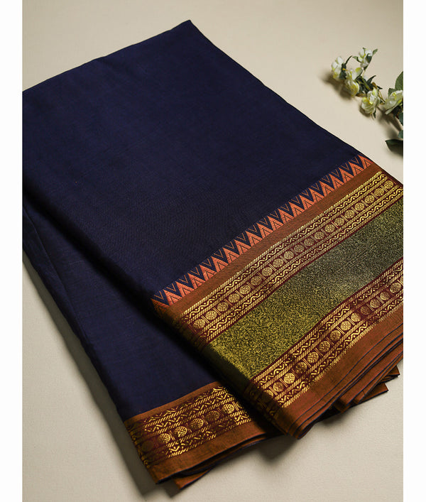 Handloom Cotton Narayanpet Zari Border Fabric