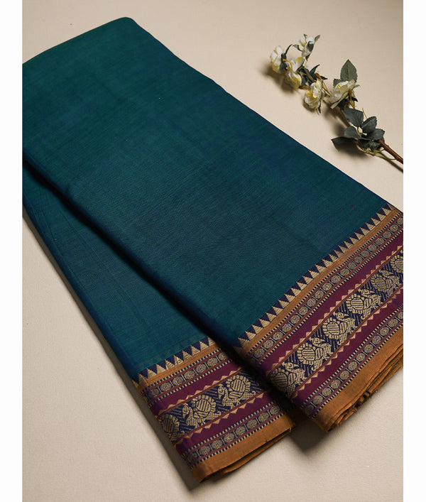 Handloom Cotton Narayanpet Zari Border Fabric