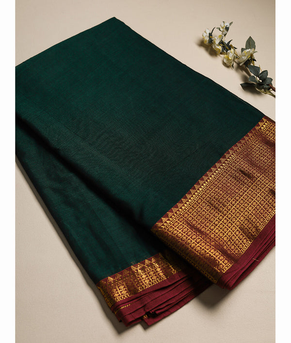 Handloom Cotton Narayanpet Zari Border Fabric