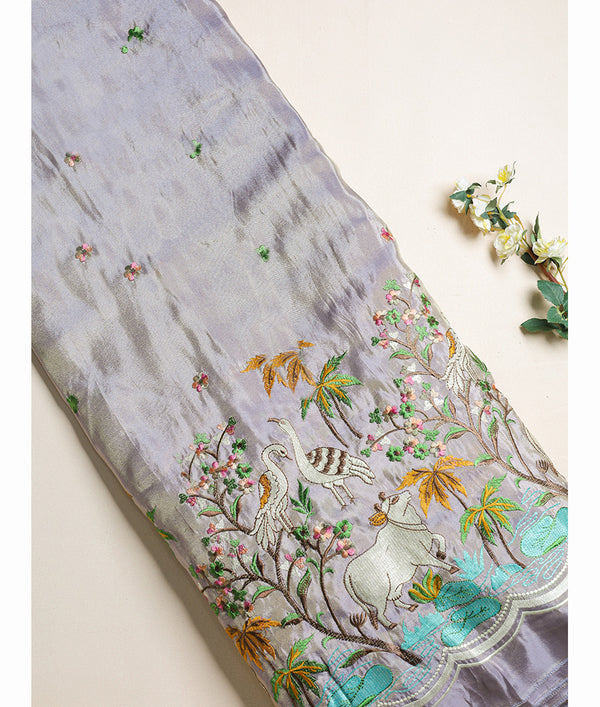 Silk Embroidered Fabric