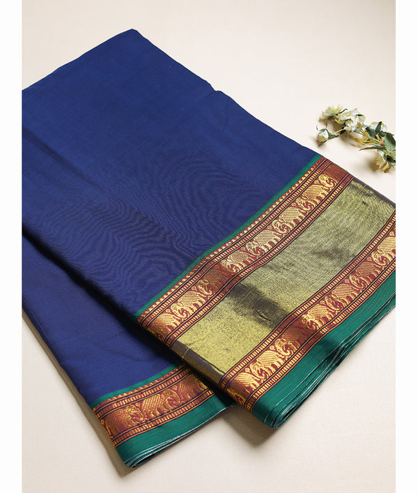 Handloom Cotton Narayanpet Zari Border Fabric