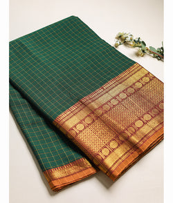 Handloom Cotton Narayanpet Zari Border Fabric