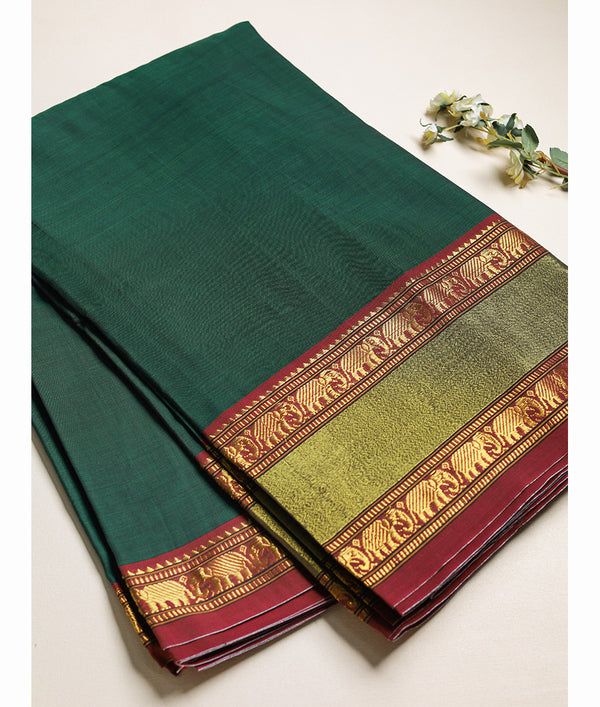 Handloom Cotton Narayanpet Zari Border Fabric