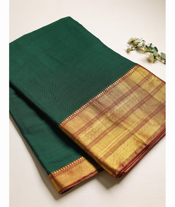 Handloom Cotton Narayanpet Zari Border Fabric