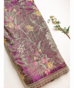 Silk Embroidered Fabric