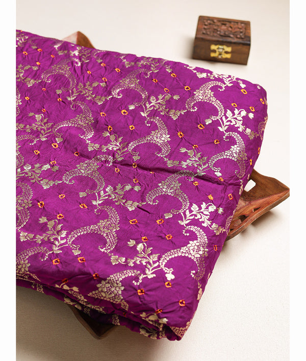 CRUSHED PURE BANARASI SILK FABRIC