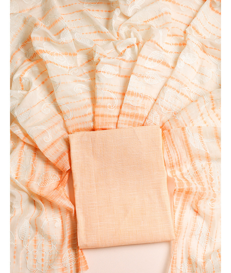 COTTON WITH LINEN EMBROIDERY DUPATTA
