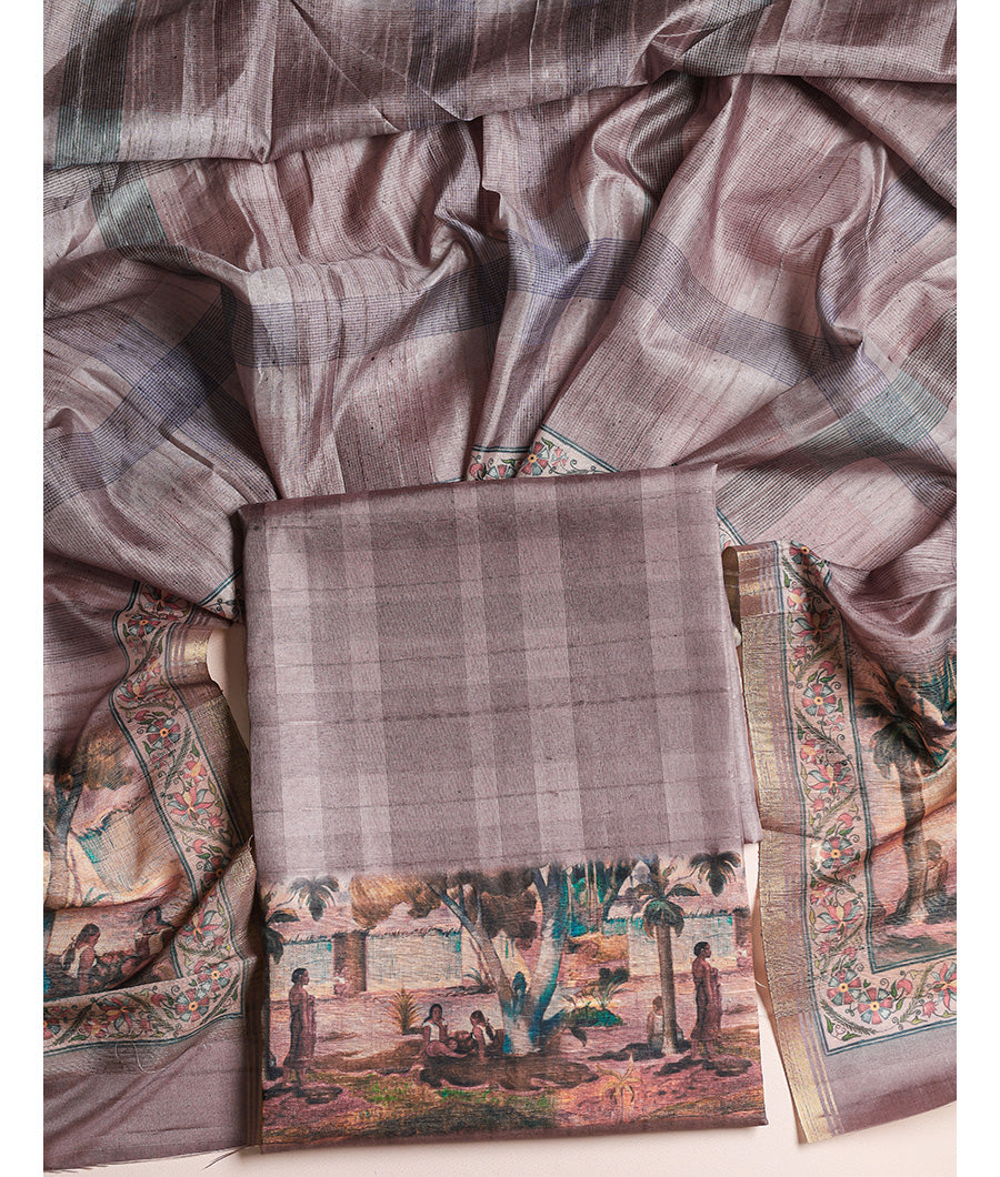 SEMI TUSSAR 2 PIECE SUIT SET