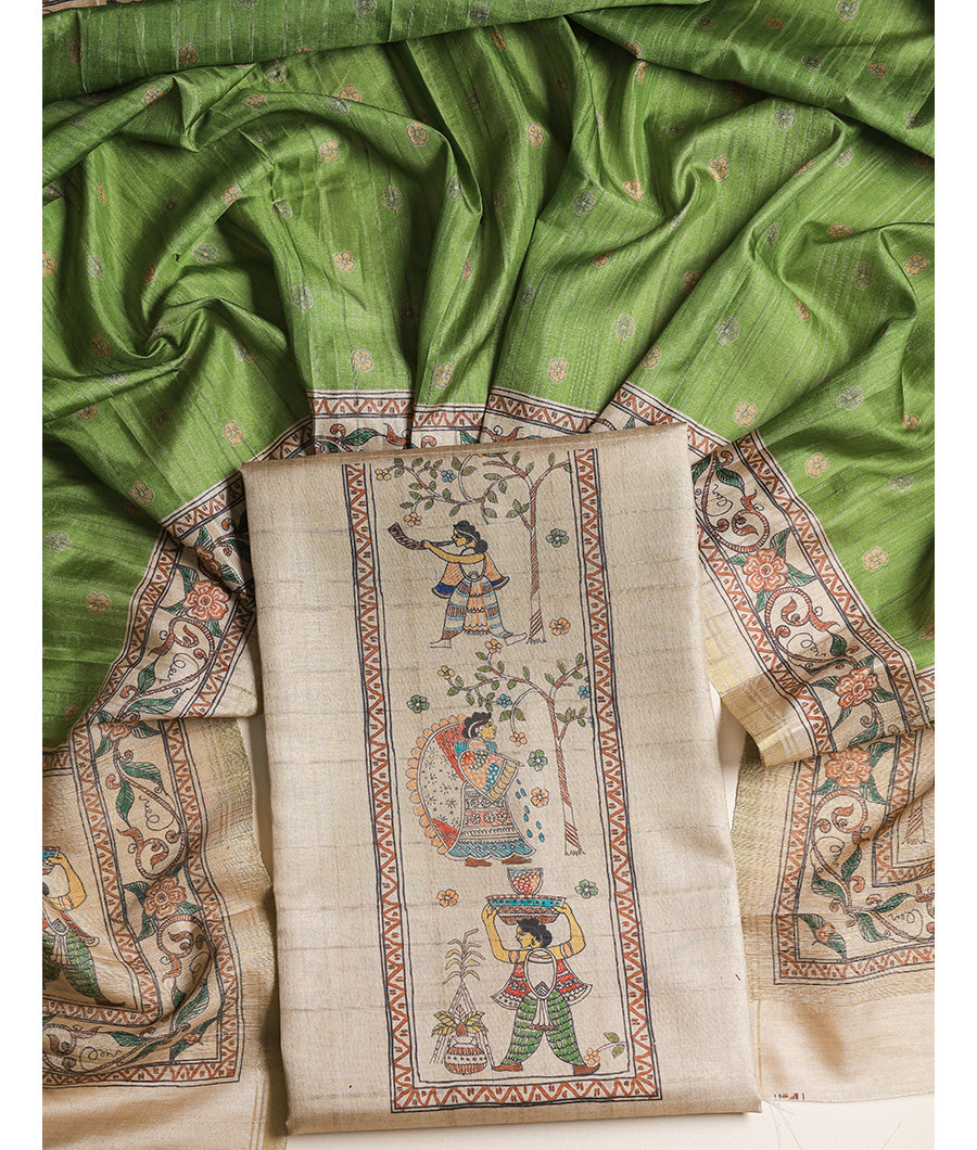SEMI TUSSAR 2 PIECE SUIT SET