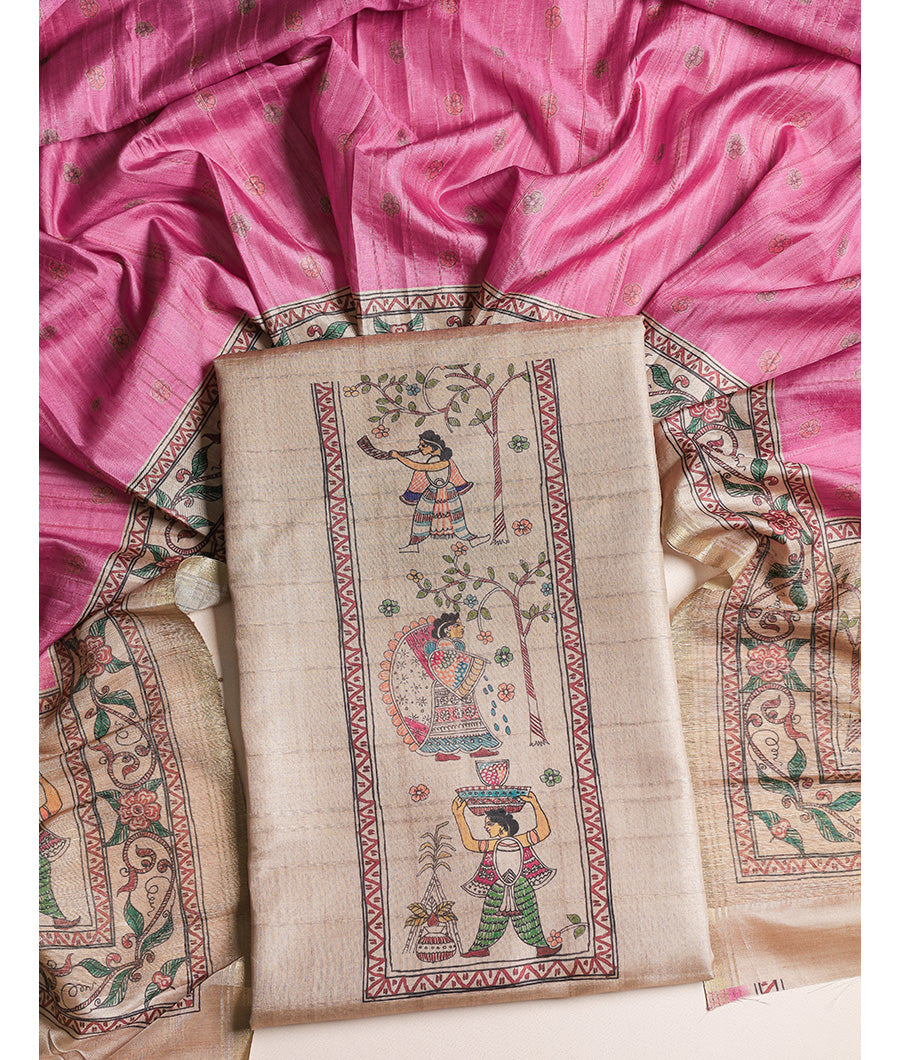 SEMI TUSSAR 2 PIECE SUIT SET