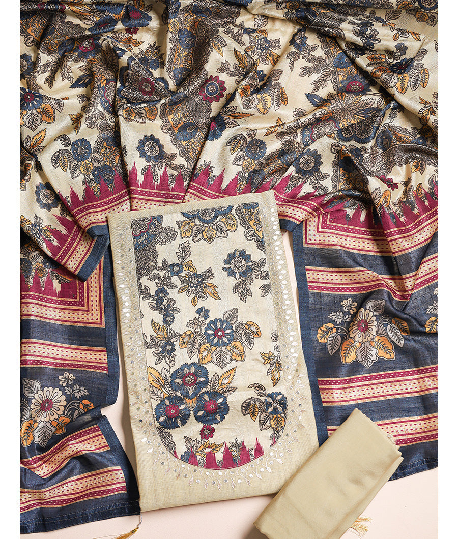 CHANDERI WITH TUSSAR DUPATTA