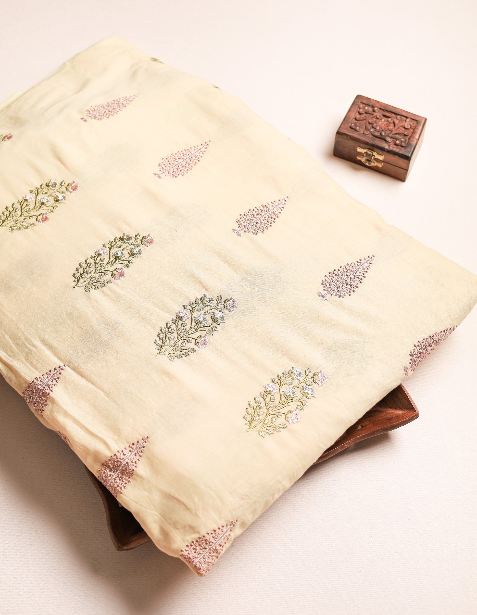 PURE MALAI CHANDERI SILK FABRIC