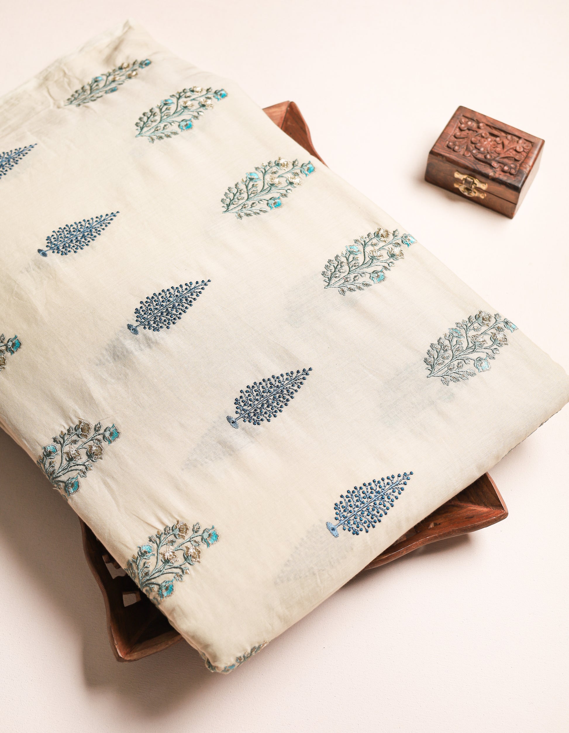 PURE MALAI CHANDERI SILK FABRIC