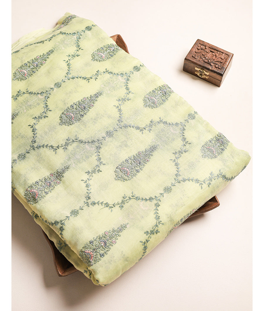 PURE MALAI CHANDERI SILK FABRIC