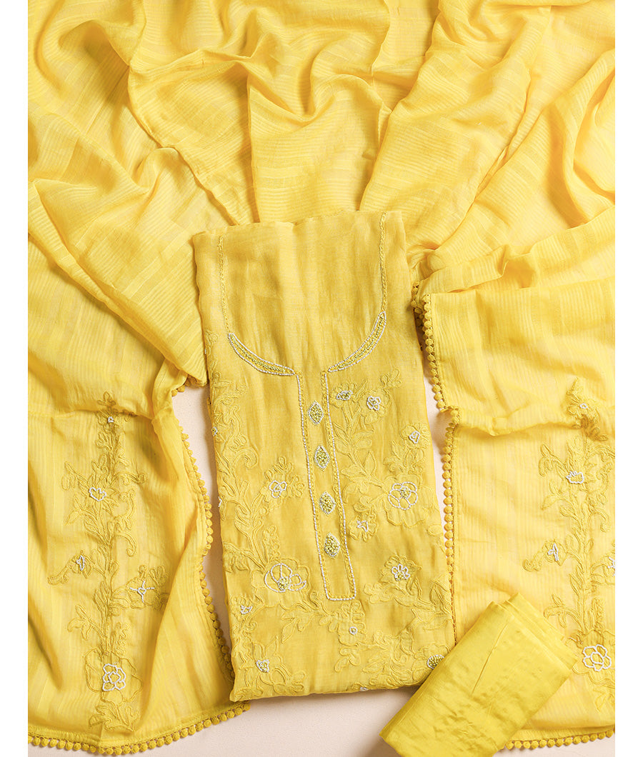 Pure malai chanderi suit set