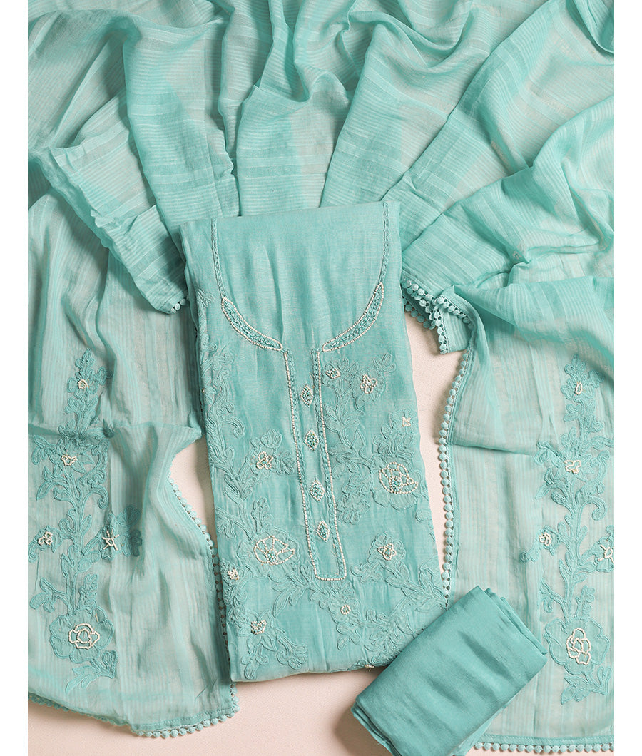 Pure malai chanderi suit set