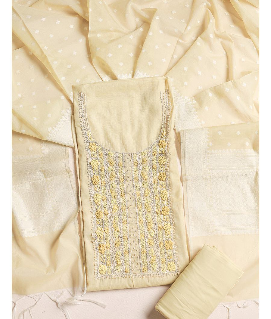 Pure malai chanderi suit set