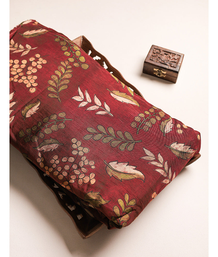 PURE DOLA SILK KALAMKARI FABRIC