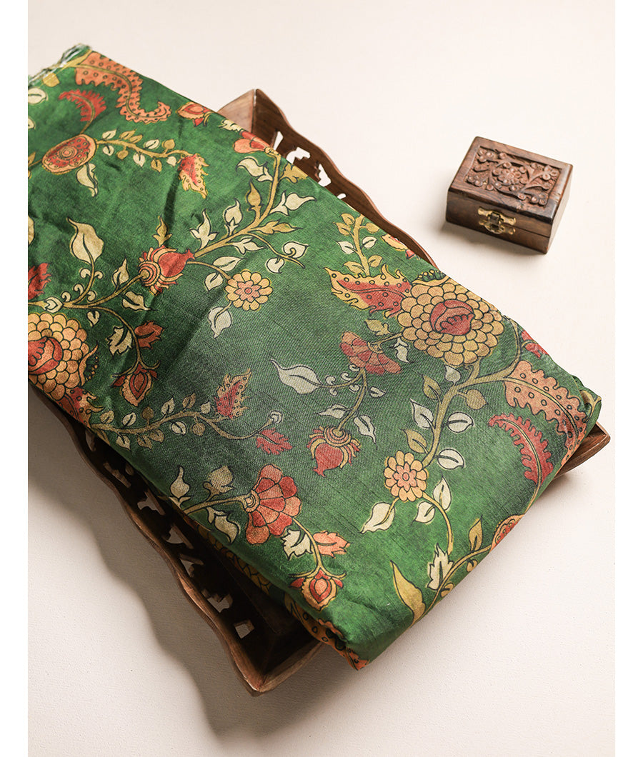 PURE DOLA SILK KALAMKARI FABRIC