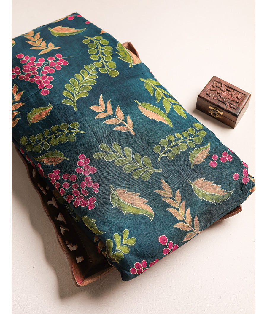 PURE DOLA SILK KALAMKARI FABRIC