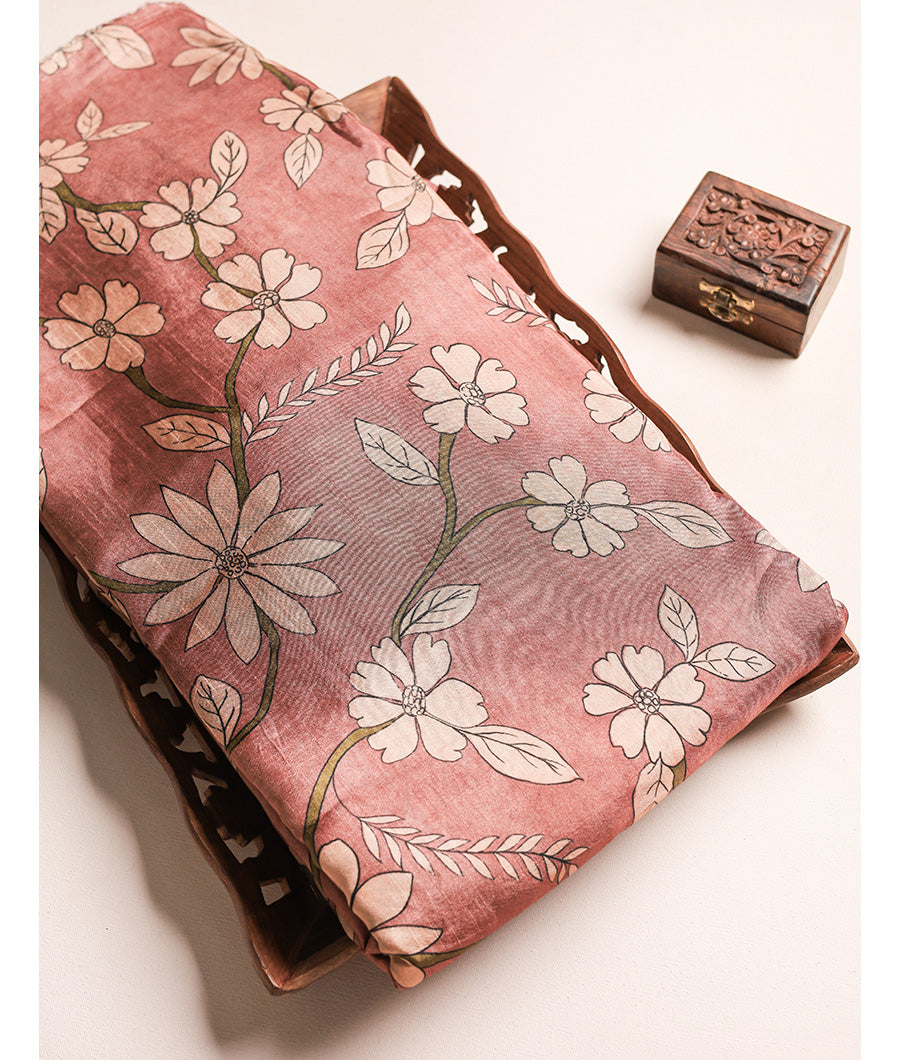 PURE DOLA SILK KALAMKARI FABRIC