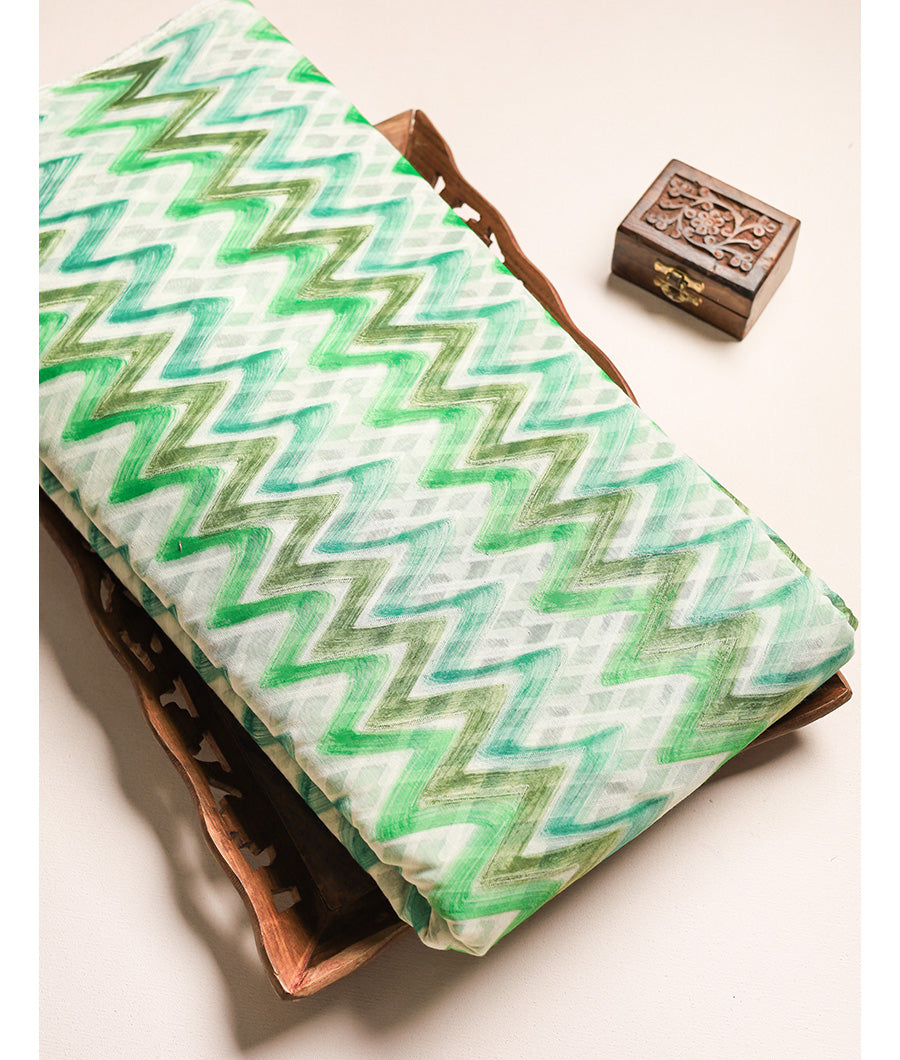 COTTON BRUSH PAINTED IKAT FABRIC