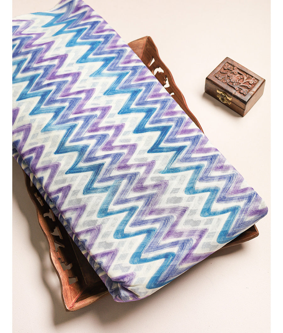 COTTON BRUSH PAINTED IKAT FABRIC