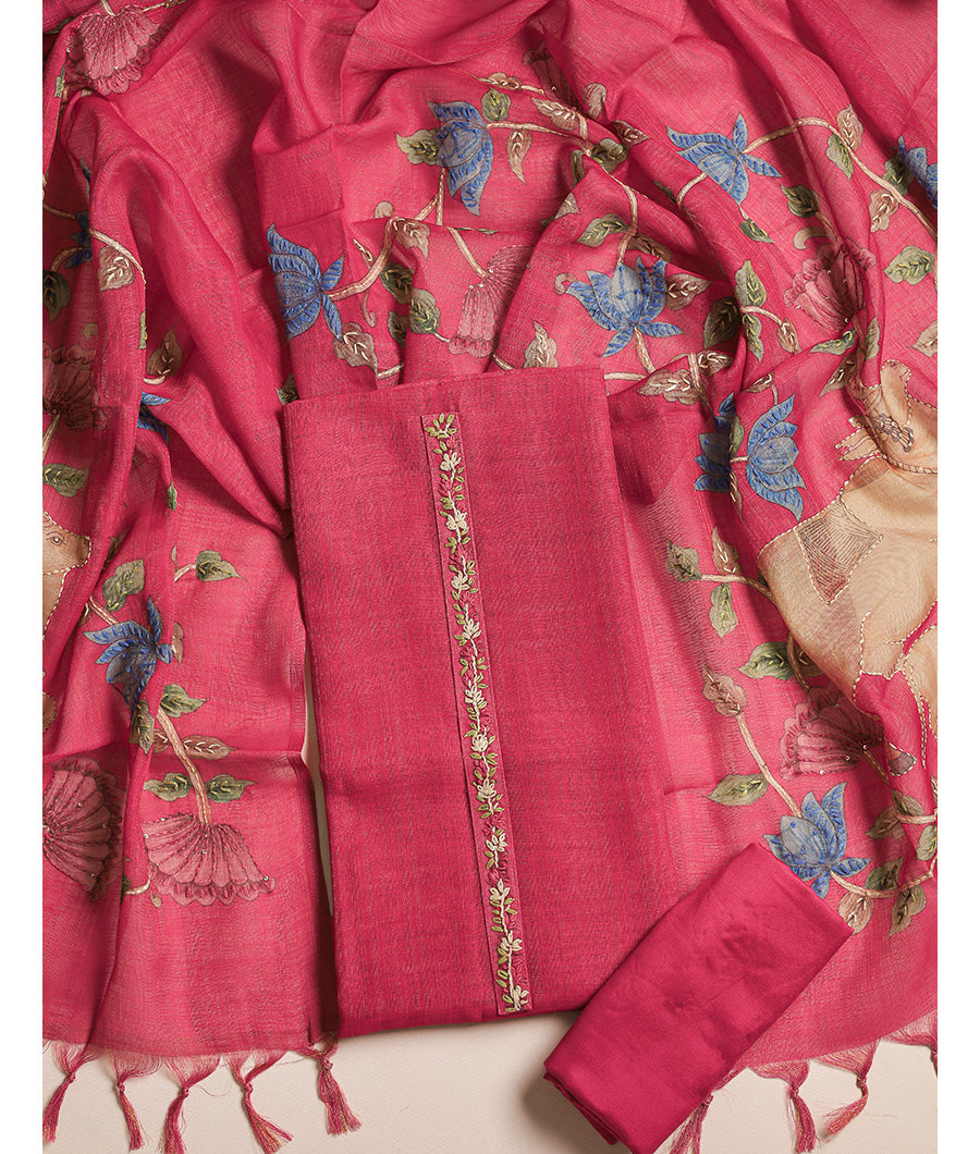 CHANDERI TISSUE SUIT SET