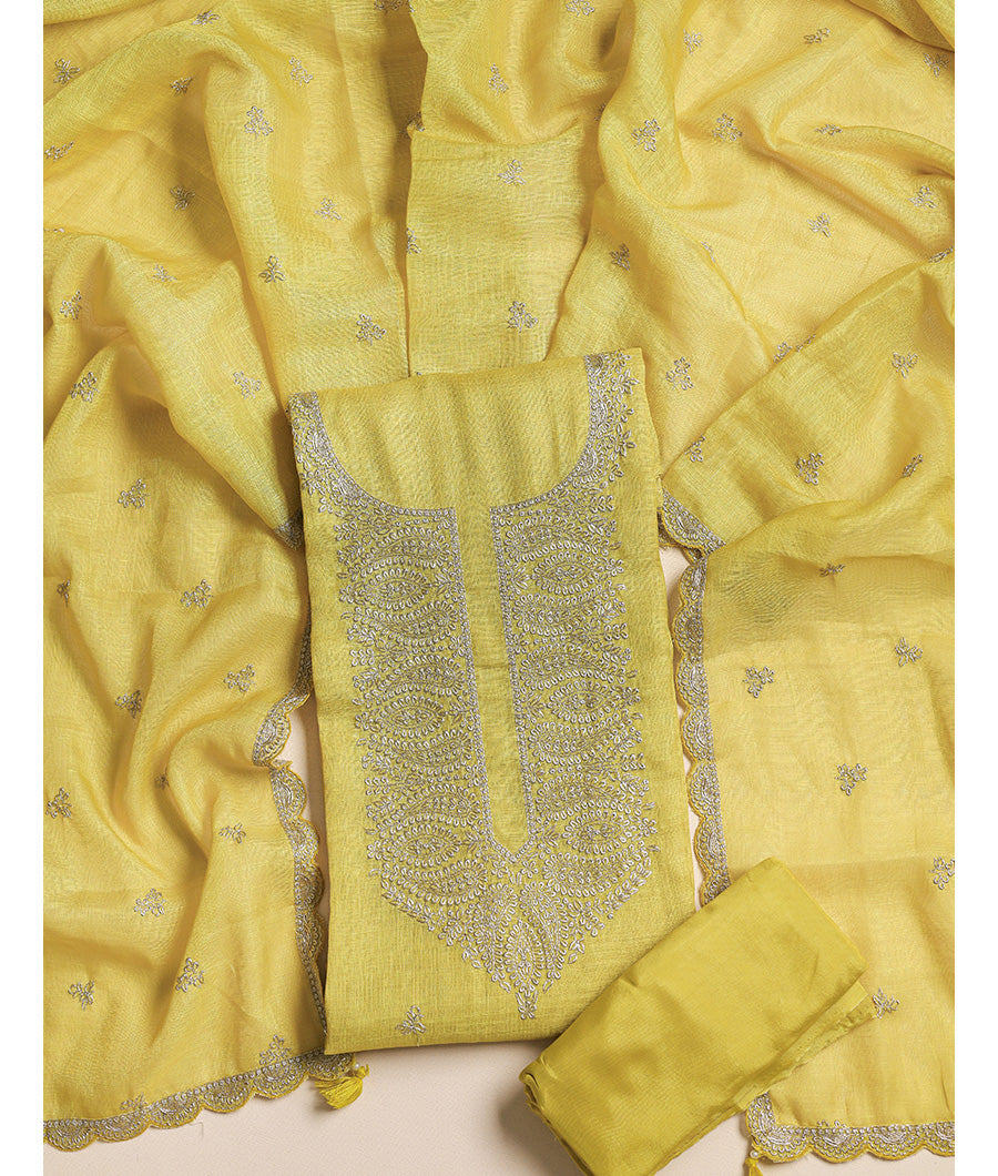 CHANDERI SLUB SUIT SET