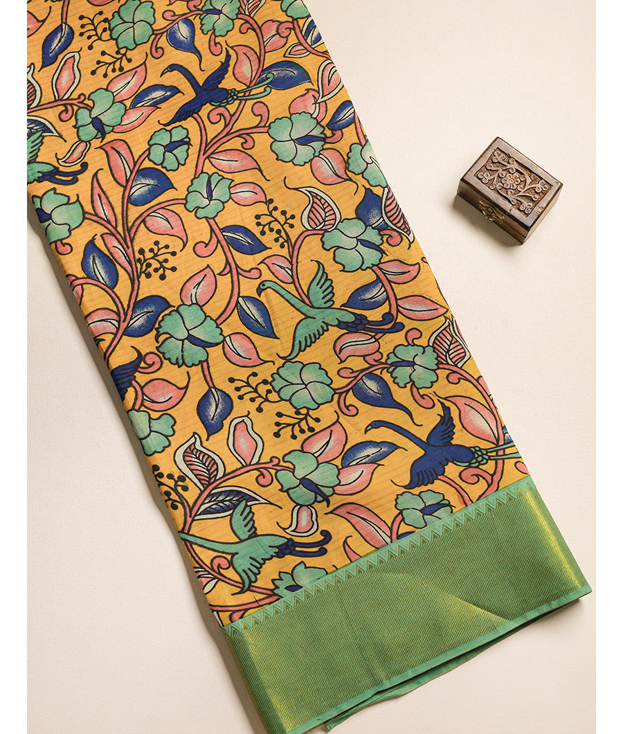 KALAMKARI ASSAM SILK FABRIC