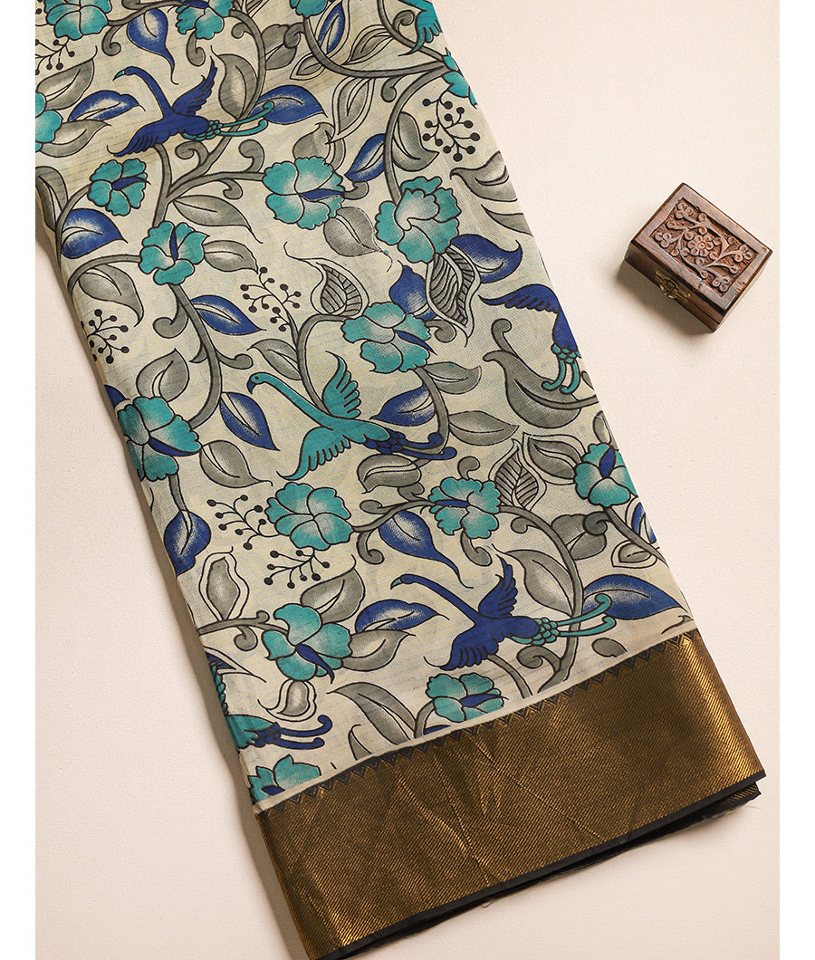 KALAMKARI ASSAM SILK FABRIC