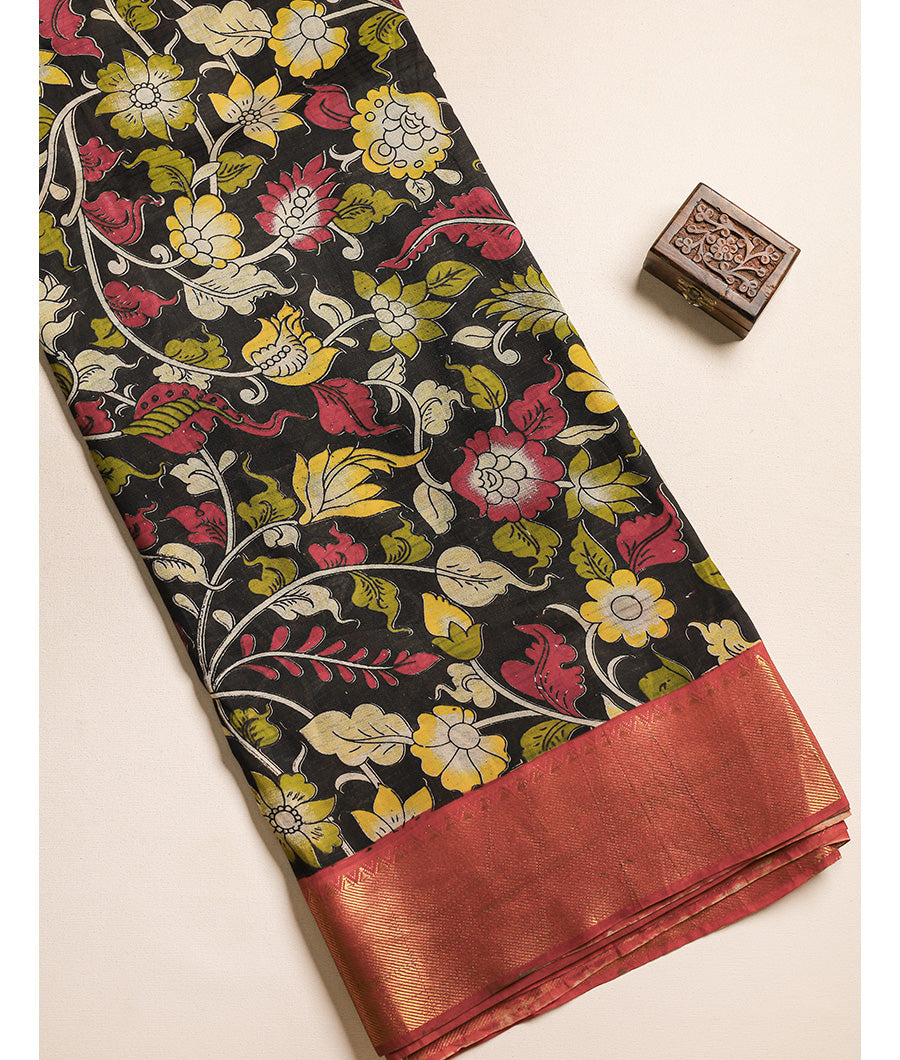 KALAMKARI ASSAM SILK FABRIC