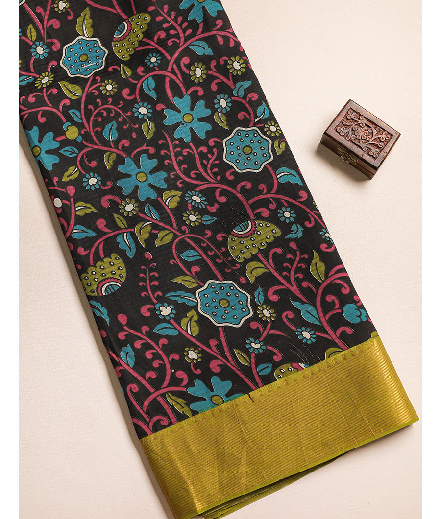 KALAMKARI ASSAM SILK FABRIC