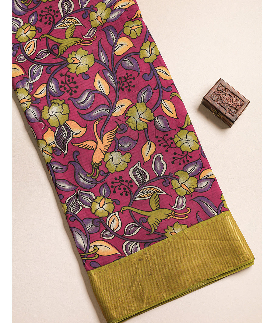 KALAMKARI ASSAM SILK FABRIC