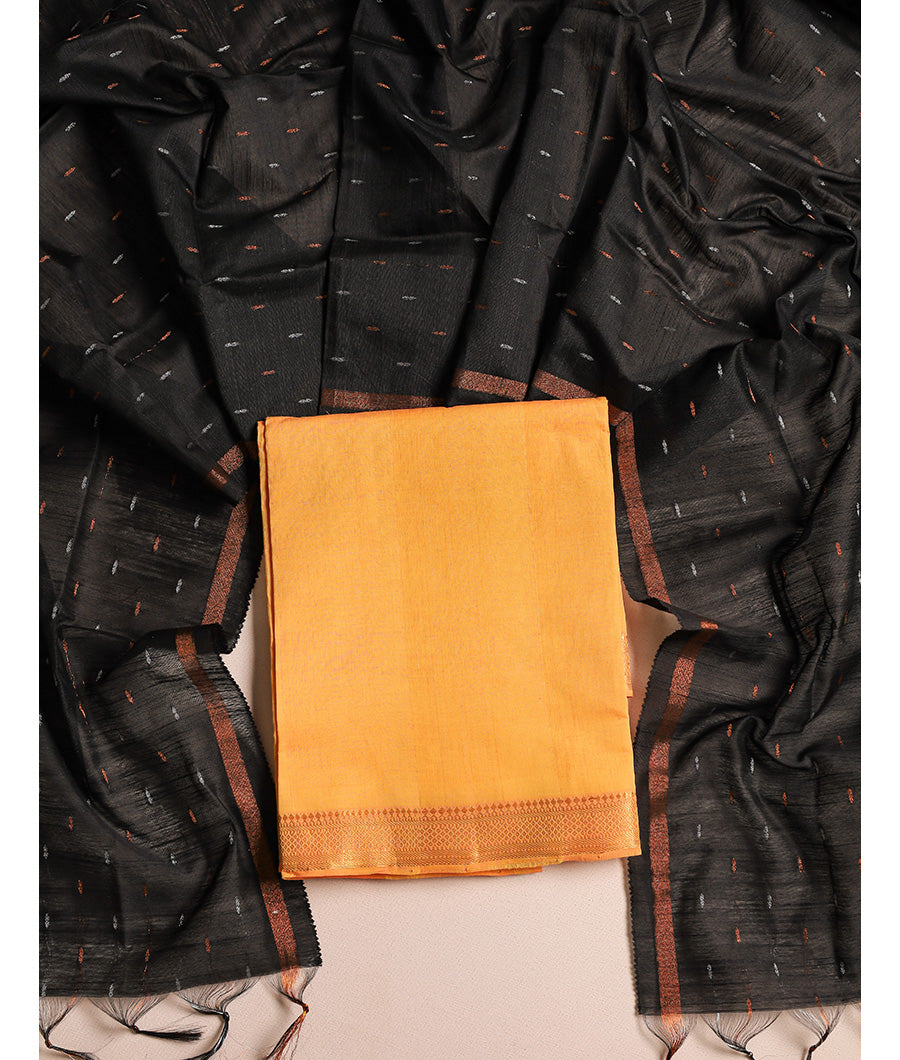 PURE MANAGALGIRI HANDLOOM WITH DUPION SILK DUPATTA