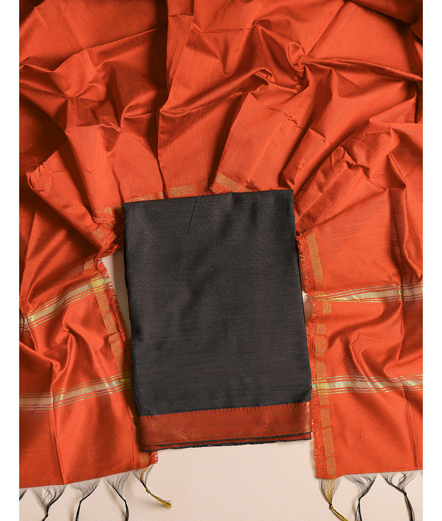 PURE MANAGALGIRI HANDLOOM WITH DUPION SILK DUPATTA