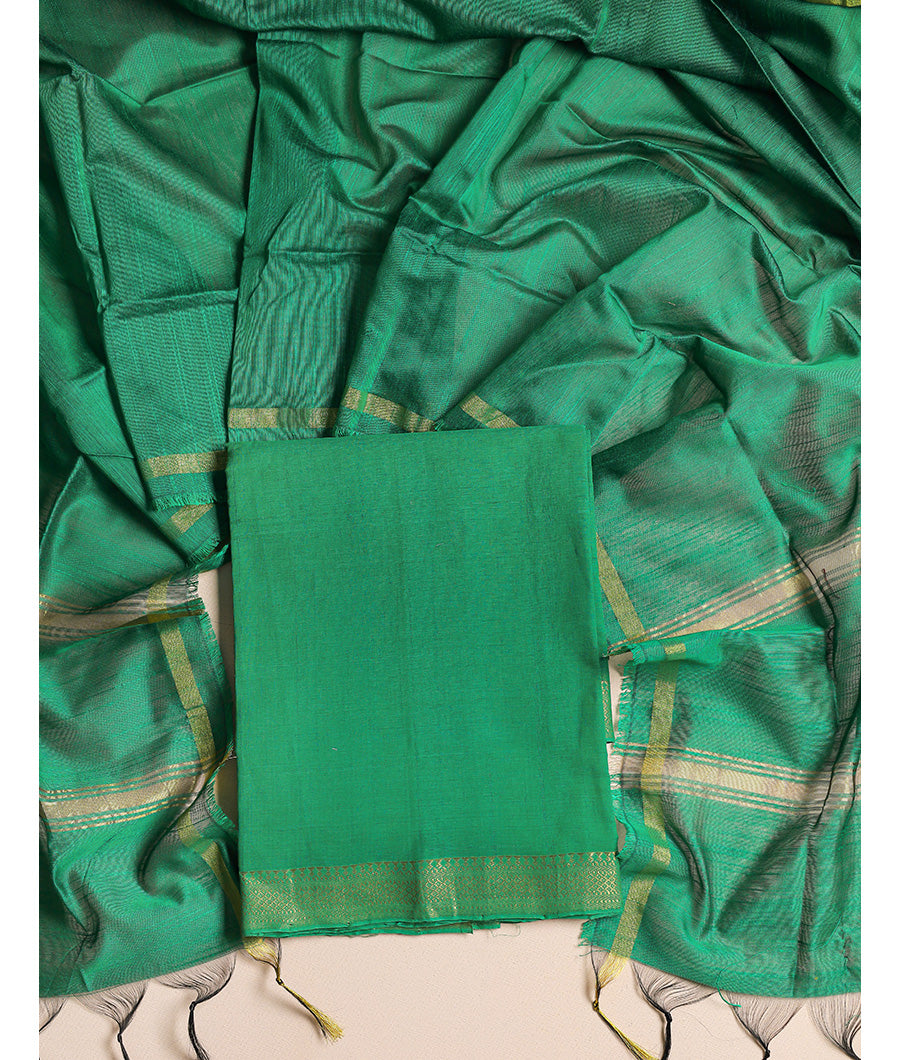 PURE MANAGALGIRI HANDLOOM WITH DUPION SILK DUPATTA