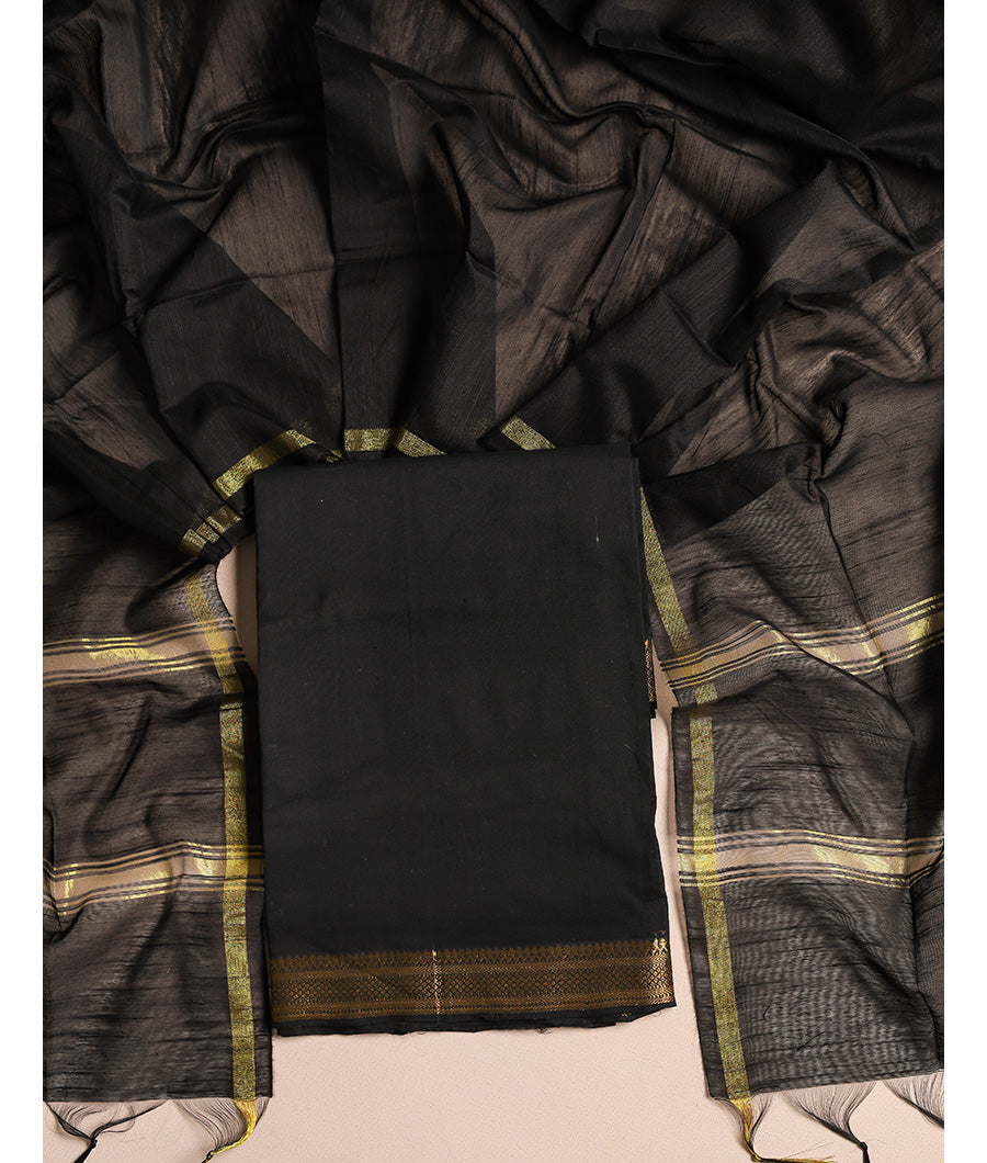 PURE MANAGALGIRI HANDLOOM WITH DUPION SILK DUPATTA