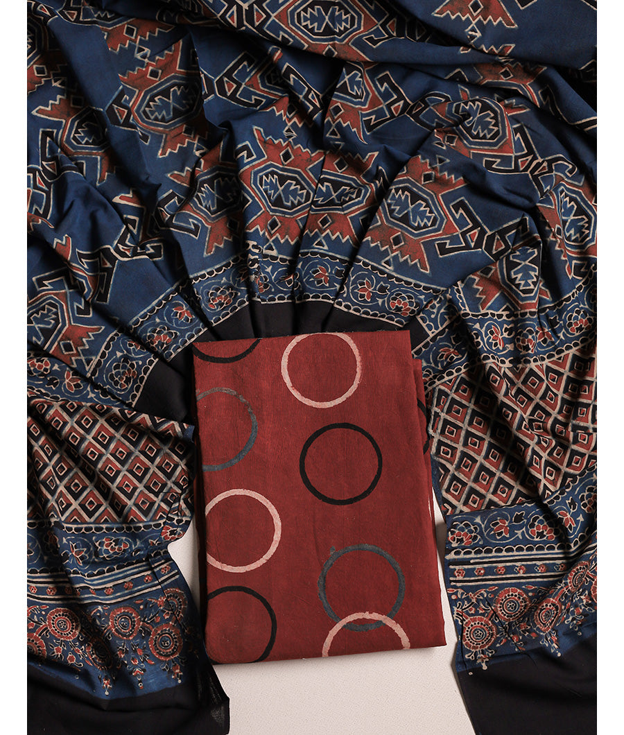 COTTON AJRAKH SUIT SET