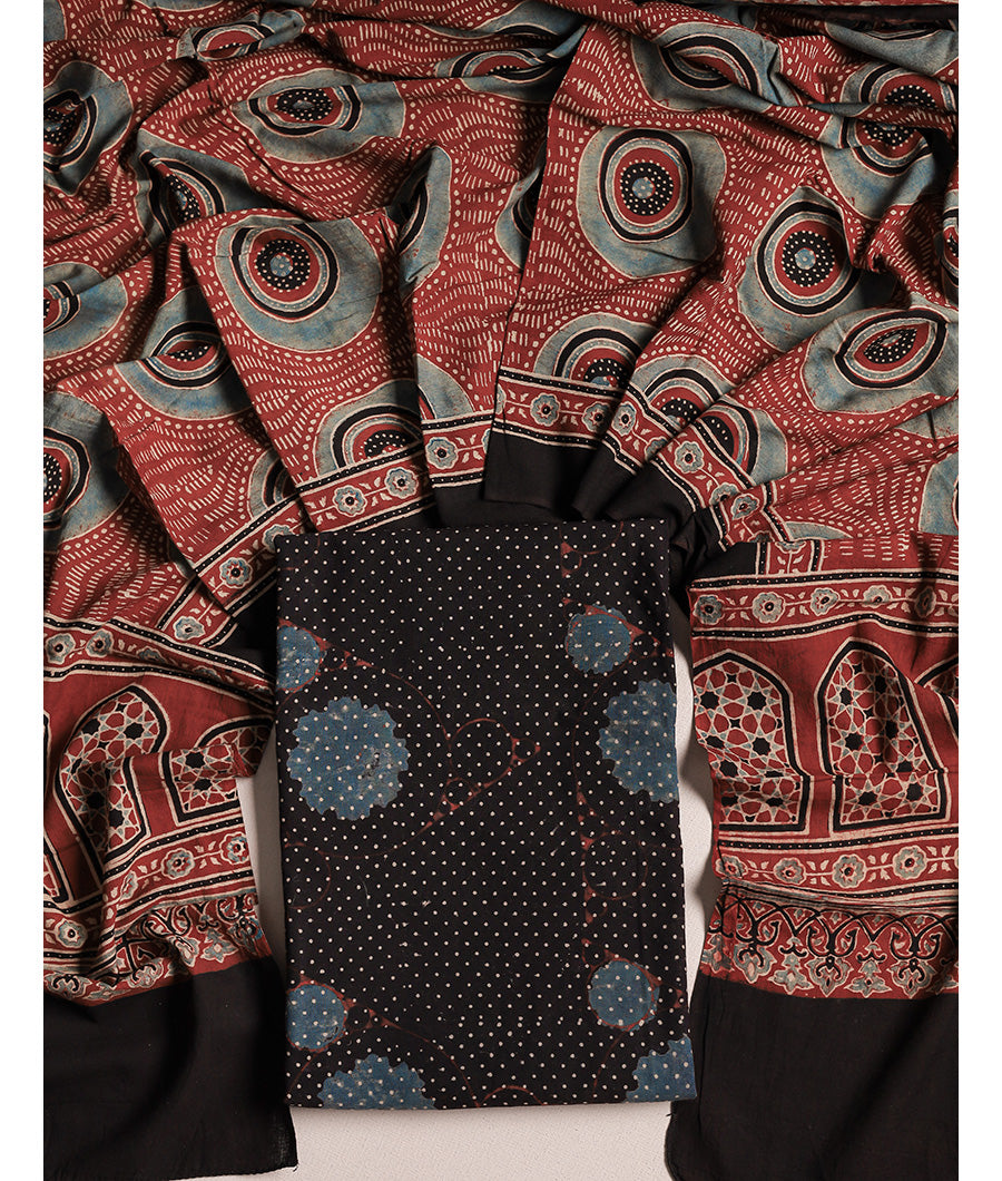 COTTON AJRAKH SUIT SET