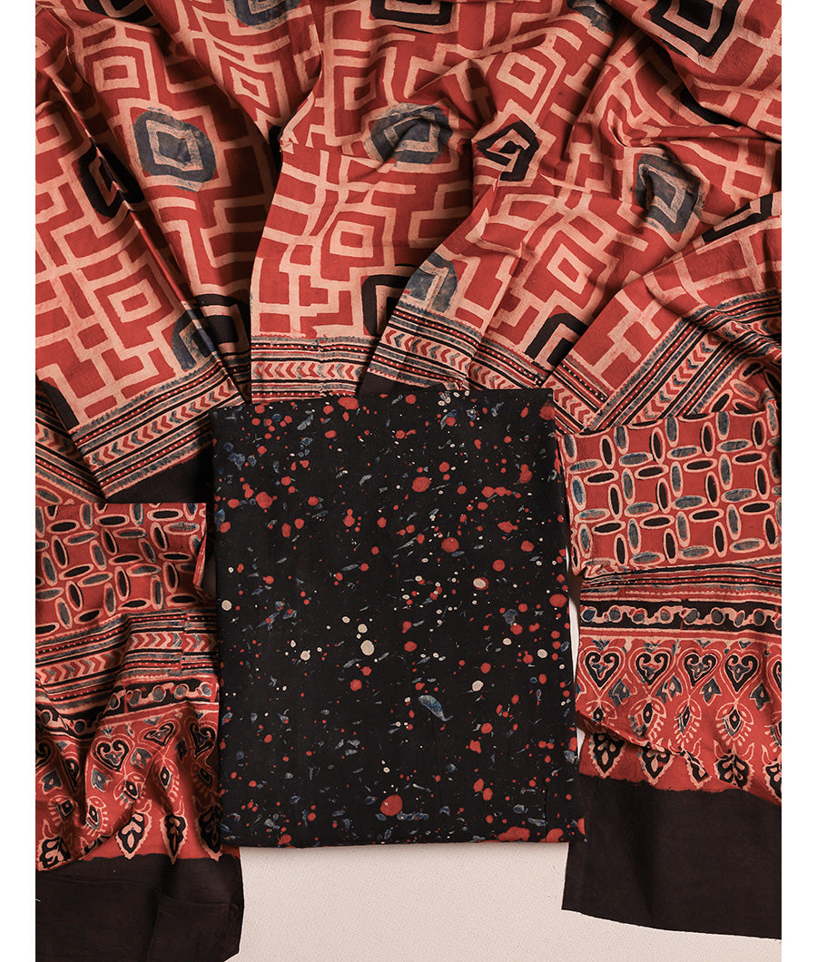 COTTON AJRAKH SUIT SET