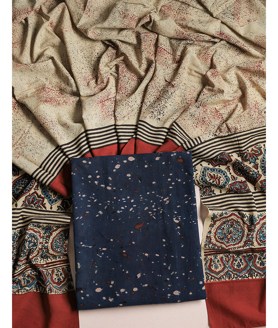 COTTON AJRAKH SUIT SET