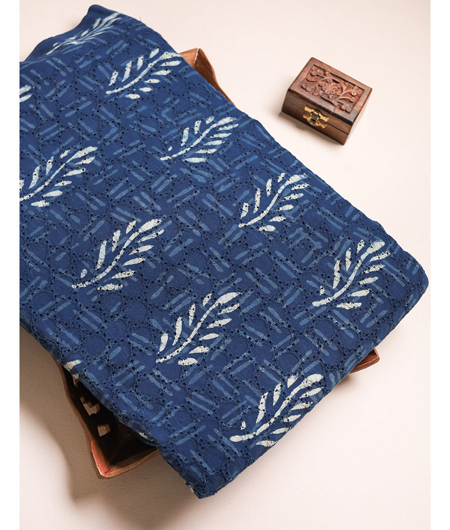 INDIGO HANDBLOCK SCHIFFILLI HAKOBA FABRIC