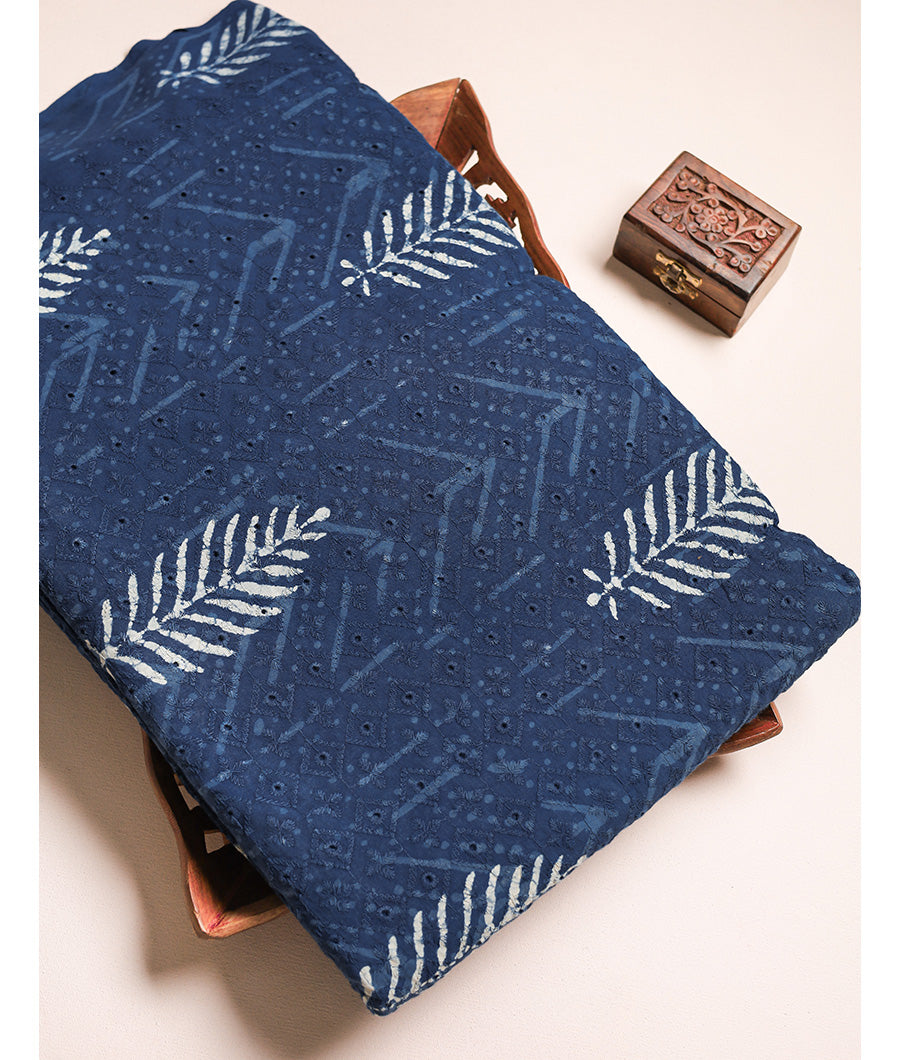 INDIGO HANDBLOCK SCHIFFILLI HAKOBA FABRIC