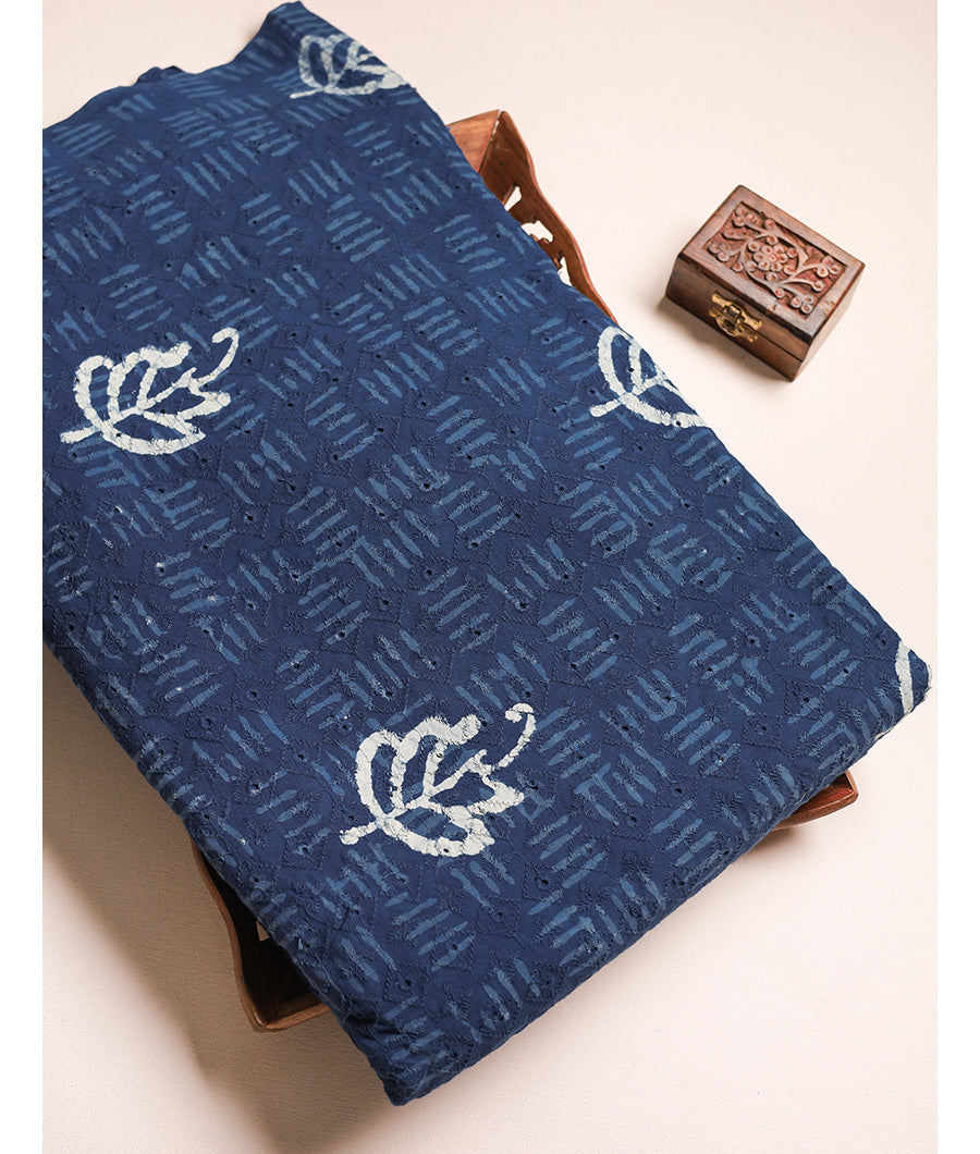 INDIGO HANDBLOCK SCHIFFILLI HAKOBA FABRIC