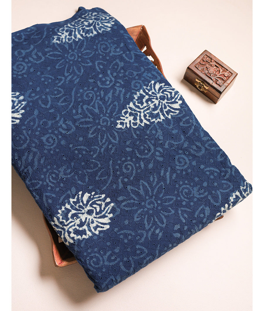 INDIGO HANDBLOCK SCHIFFILLI HAKOBA FABRIC