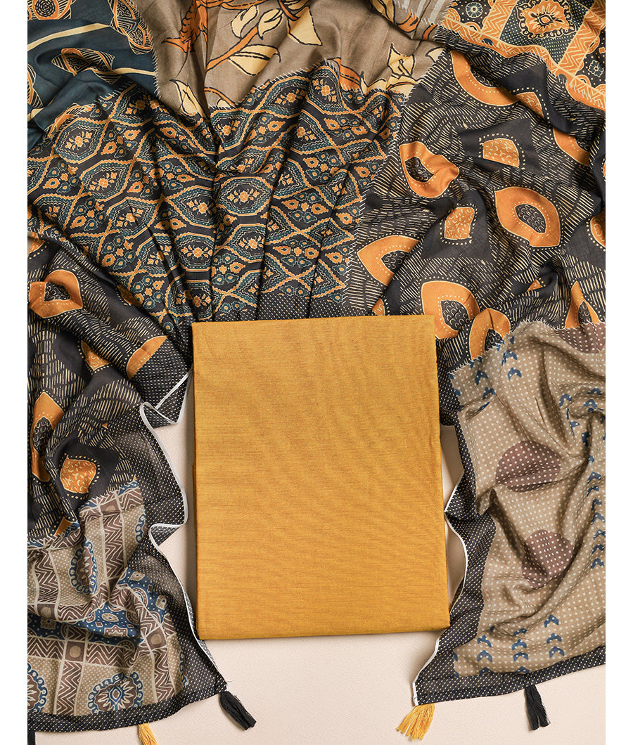 COTTON WITH COTTON PRINTED DUPATTA SUIT SET