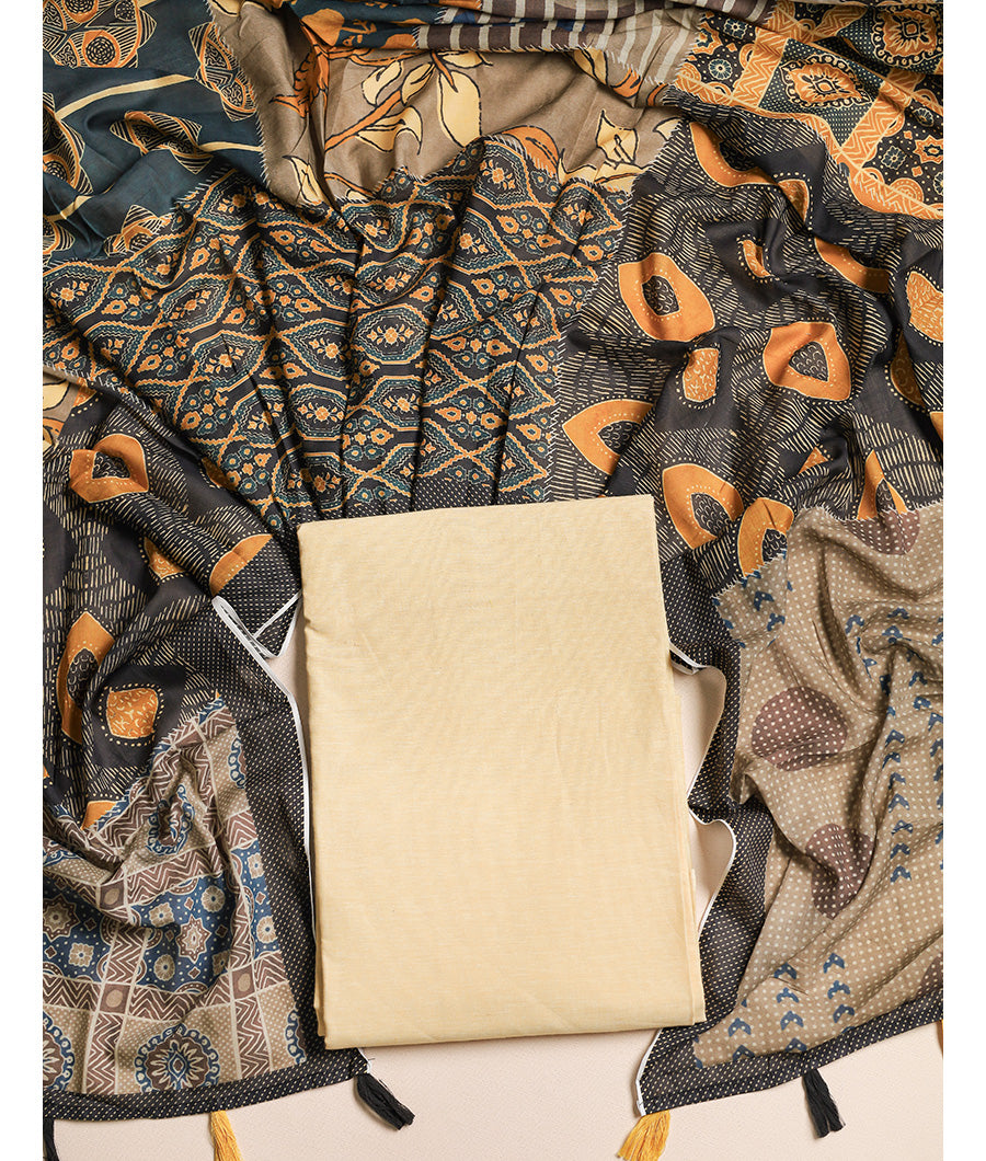 COTTON WITH COTTON PRINTED DUPATTA SUIT SET